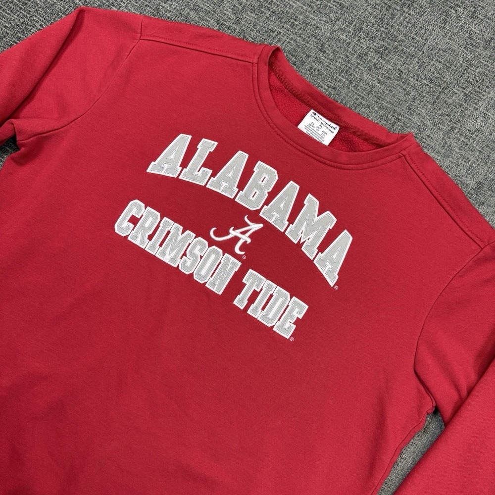 Y2K Champion Alabama Crimson Tide Crewneck‎ Sweatshirt Men's XL Red Spell Out